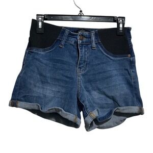 Judy Blue Denim Shorts Women S Blue Maternity Side Panel Cuffed JB91502 Jean